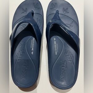 Alegria Navy Blue Flip Flops